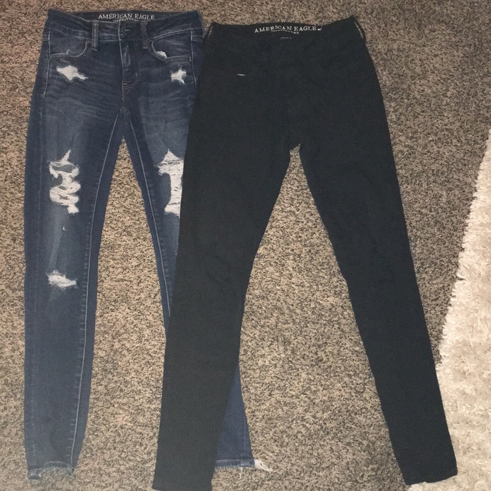 american eagle high rise jeans BLACK ONES ONLY